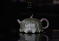 《荷葉》宜興名家紫砂壺工藝美術師手工民國綠，紫泥功夫茶具茶壺家用