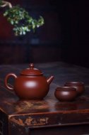 《圓韻》宜興紫砂壺王鎮(zhèn)學原礦紫朱泥全手工