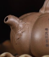 《南瓜壺》宜興高級(jí)工藝美術(shù)師工紫砂壺段泥南瓜茶壺茶具